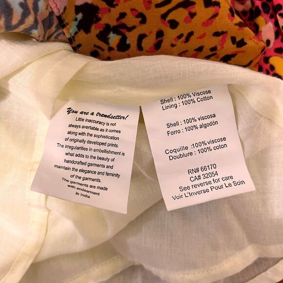 Anthropologie BHANUNI BY JYOTI Bohemian Animal Print Patchwork Maxi Skirt Size 2 - Picture 7 of 11